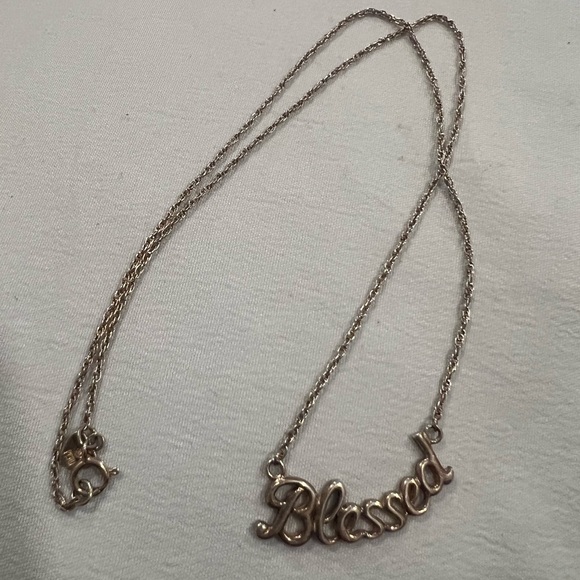 925 Silver 'Blessed' Necklace - Picture 14 of 14